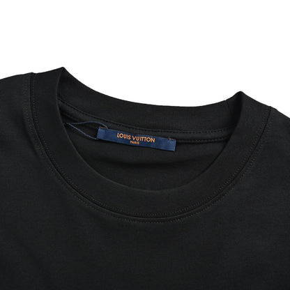 Louis Vuitton front and back letter woven embroidered short sleeves