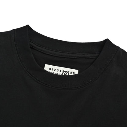 Maison Margiela retro architectural hand-painted printed round neck short sleeves