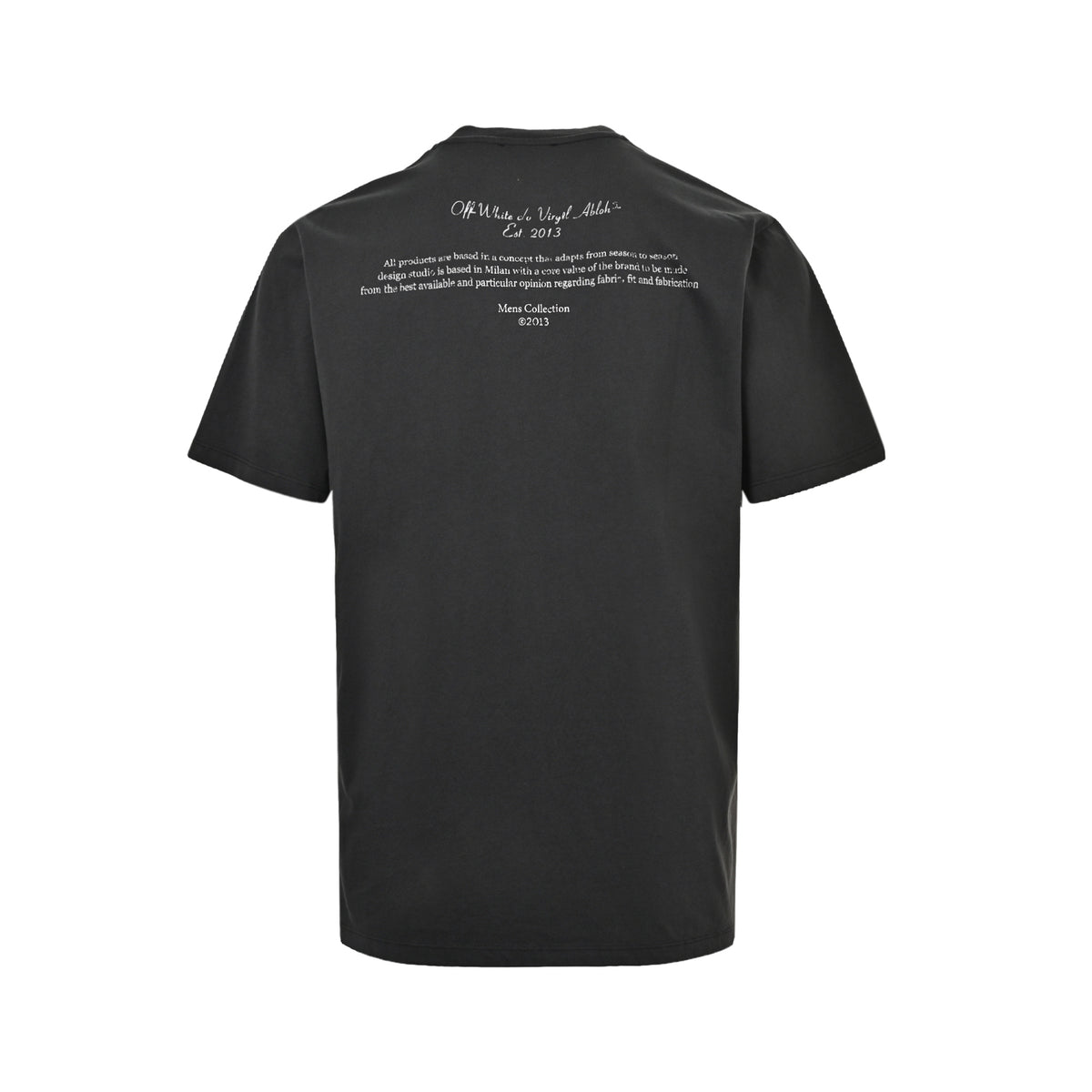 OFF WHITE CO VIRGIL 24ss Psalm Virgin printed washed short sleeves on the chest