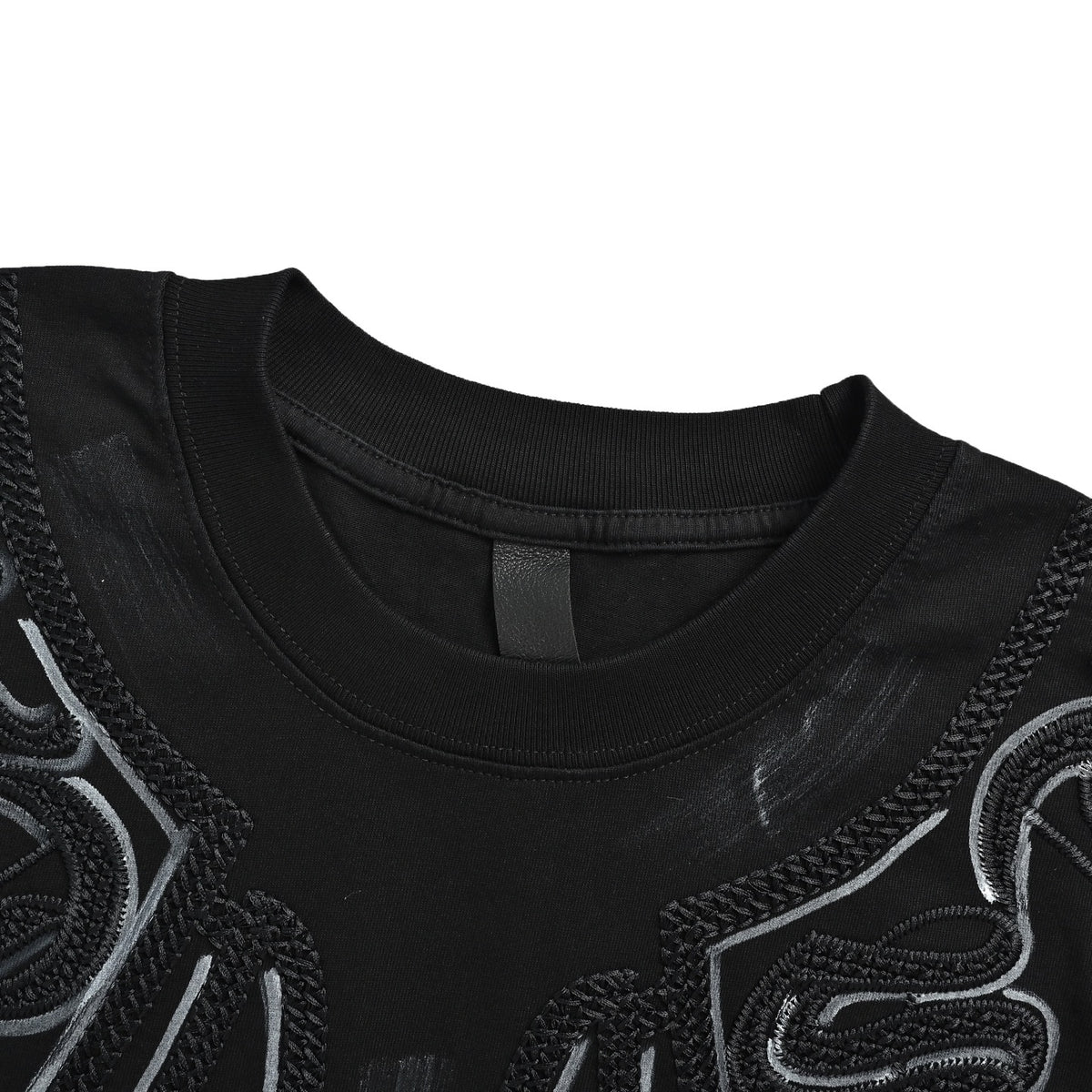 Chrome Hearts braided embroidered washed short sleeves