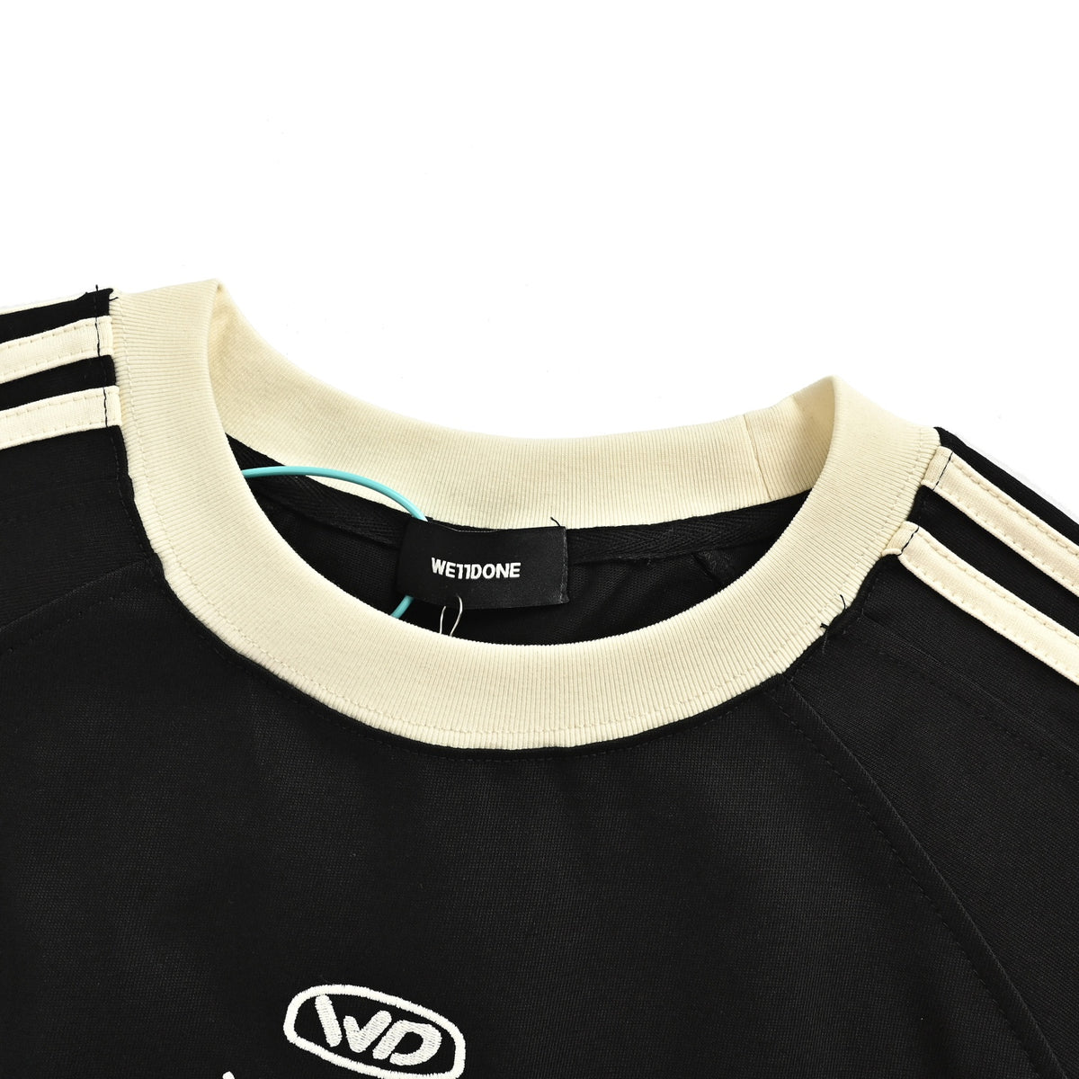 We11 Done ins style three stripes embroidered short sleeves