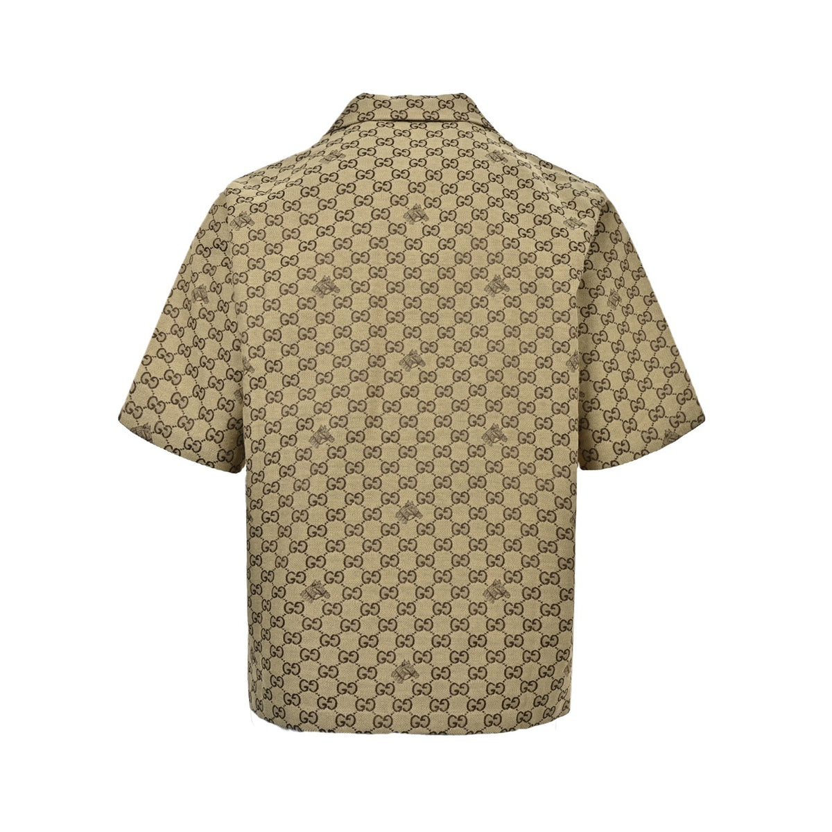 Gucci classic GG presbyopic embroidered Year of the Horse badge Cuban collar short-sleeved shirt