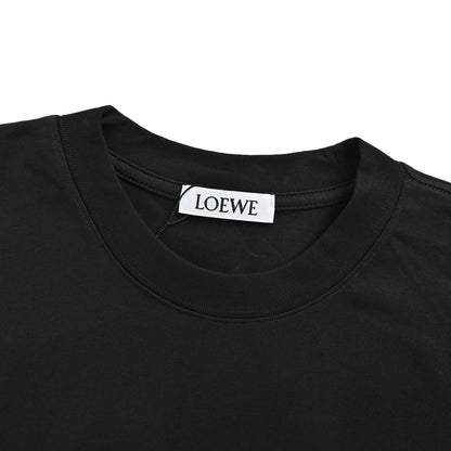 Loewe/Luo Yiwei dark pattern embroidered logo short sleeves