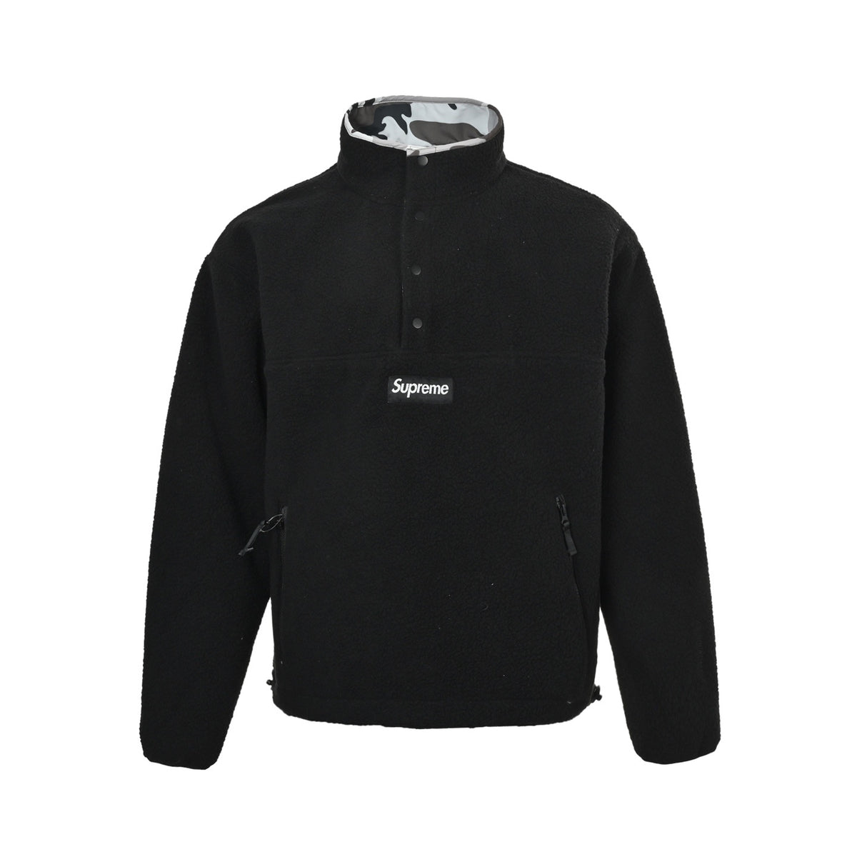Supreme collaboration reversible sherpa half-zip jacket
