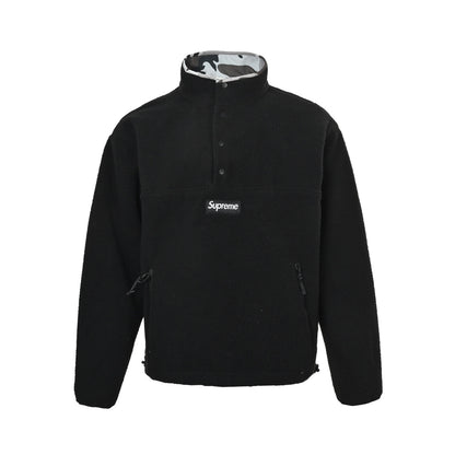 Supreme collaboration reversible sherpa half-zip jacket