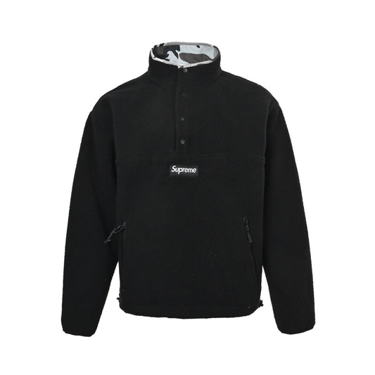 Supreme collaboration reversible sherpa half-zip jacket