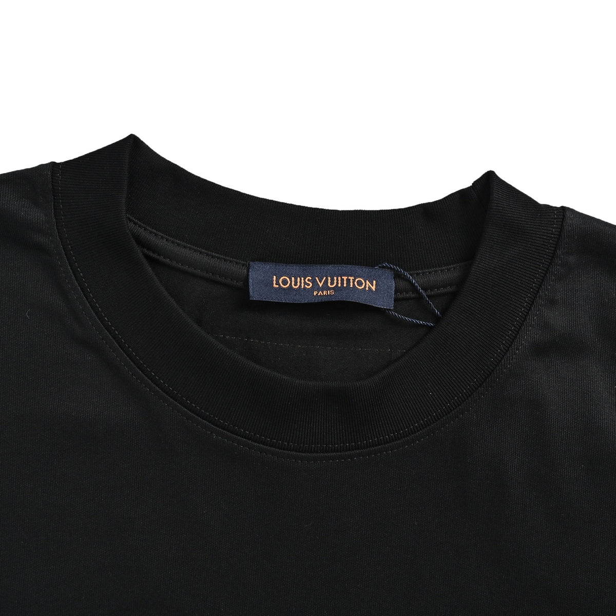 Louis Vuitton three-flower large patch embroidered round neck short sleeves on the back