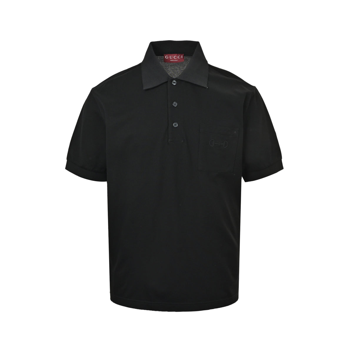 Gucci Horsebit embroidered pocket Polo short sleeves
