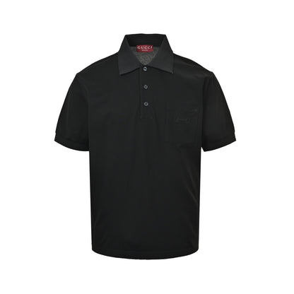 Gucci Horsebit embroidered pocket Polo short sleeves