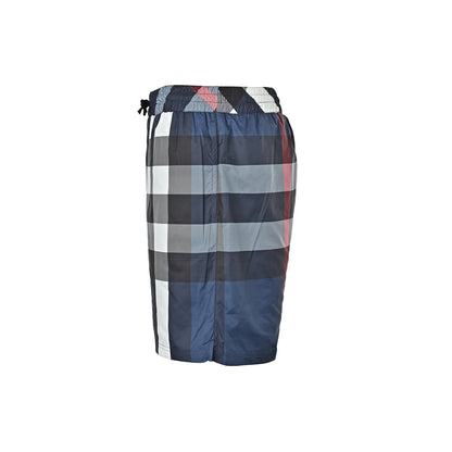 Burberry blue classic plaid drawstring beach shorts