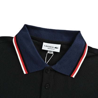 Lacoste/crocodile collar color block Polo short sleeves