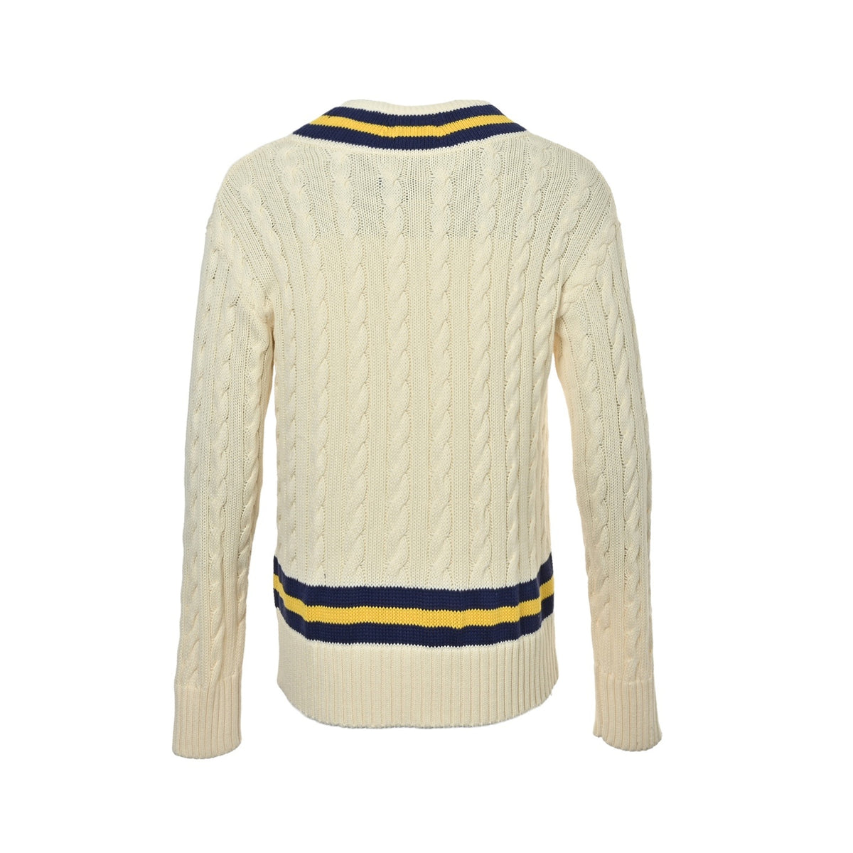 RALPH LAUREN tennis cable V-neck knitted sweater