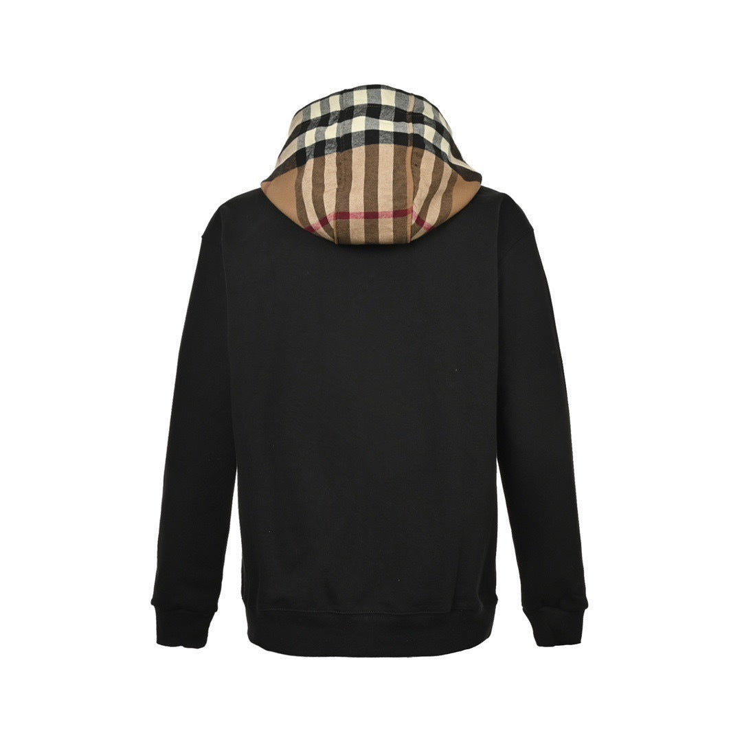 Burberry 23Fw plaid hooded zipper hooded sweatshirt jacket