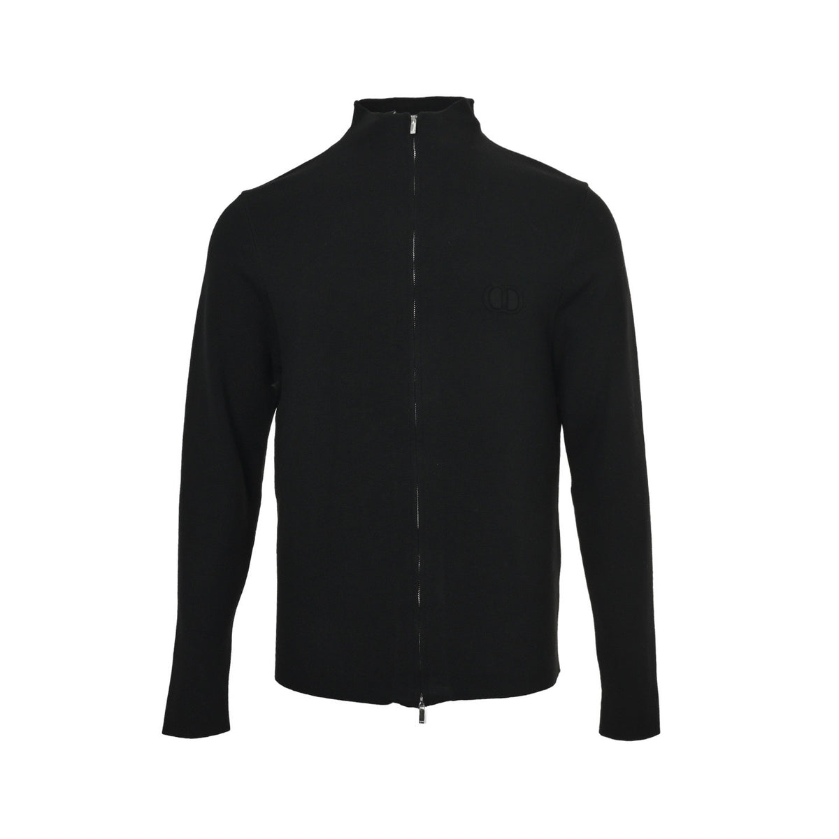 Dior CD logo embroidered embossed zipper sweater jacket