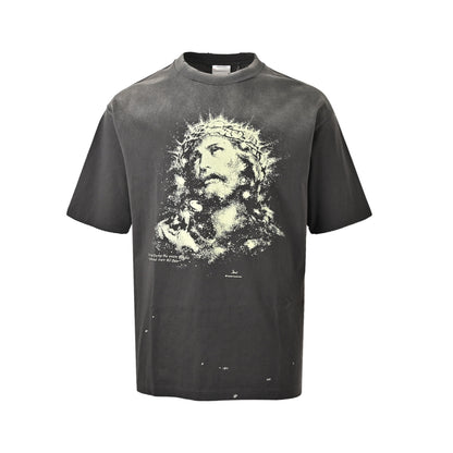 SAINT MICHAEL 25SS Luminous Thorns Jesus Print Short Sleeve