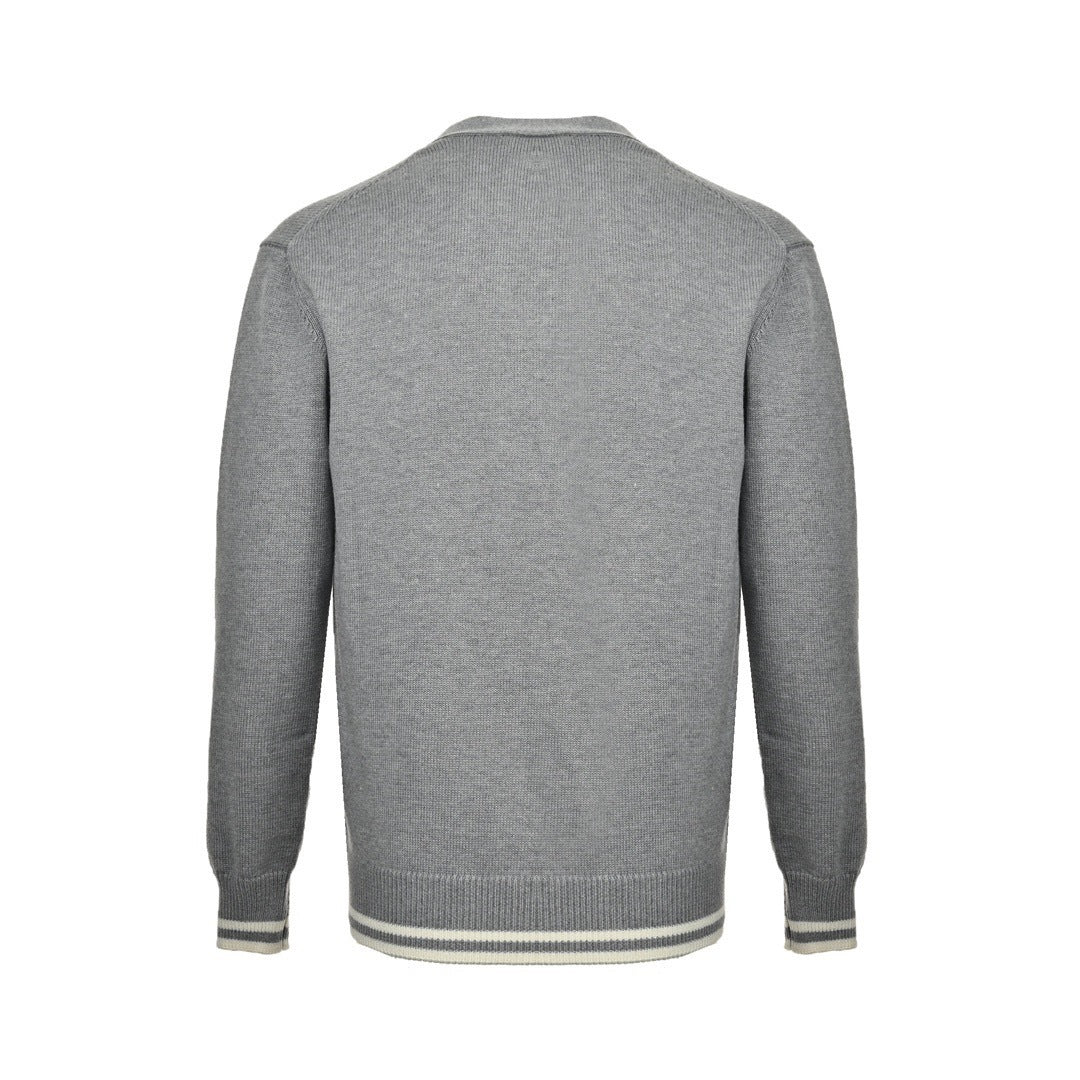 Dior 24Fw signature letter embroidered cardigan sweater