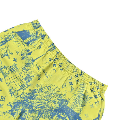 Louis Vuitton City Park Mulberry Silk Suit Shorts
