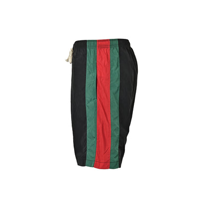 Gucci 25ss side red and green webbing beach shorts