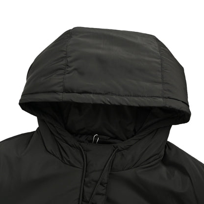 Miu Miu hooded down jacket with embroidery on the chest