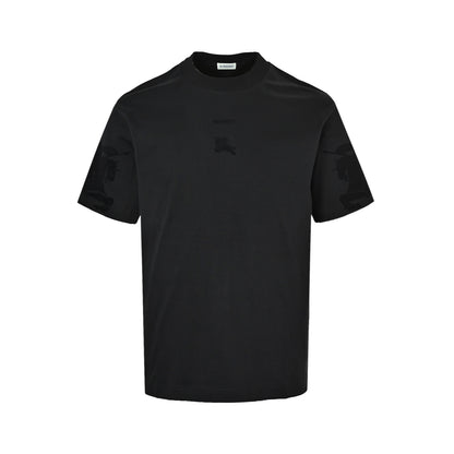 Burberry 26ss double-sleeved war horse flocked round neck short sleeves