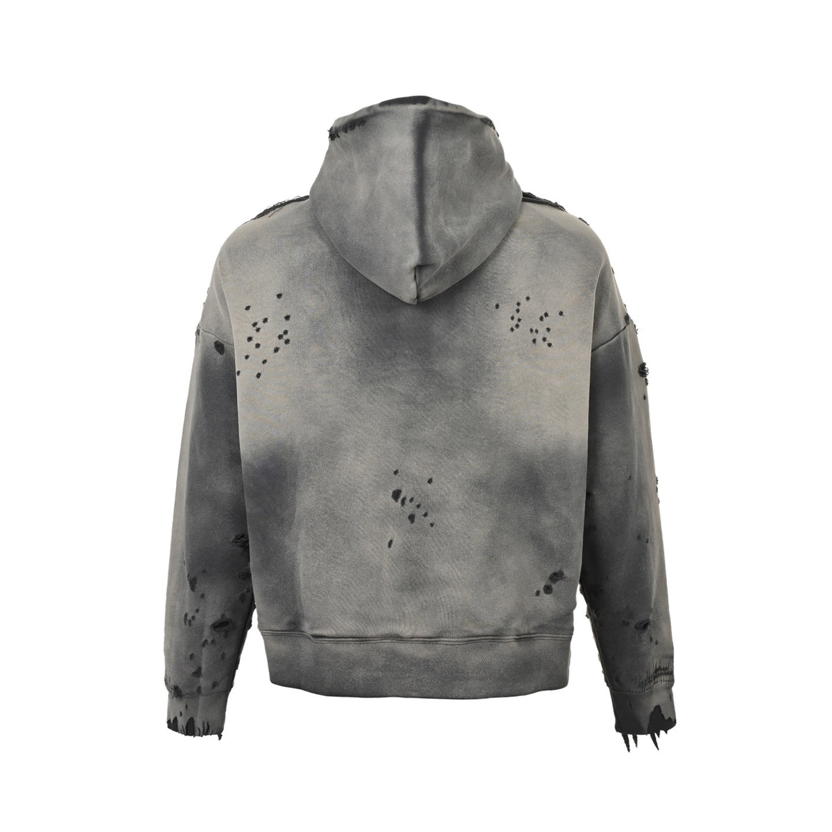 Saint Michael Double Destroyed Waffle Hooded Jacket