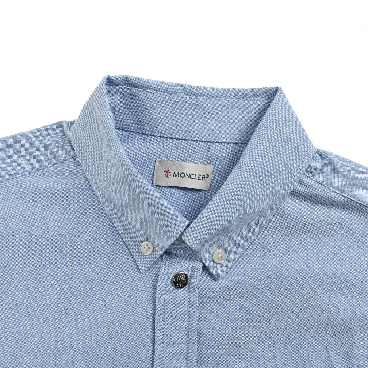 Moncler/Mask 25Fw Signature Logo Embroidered Oxford Shirt