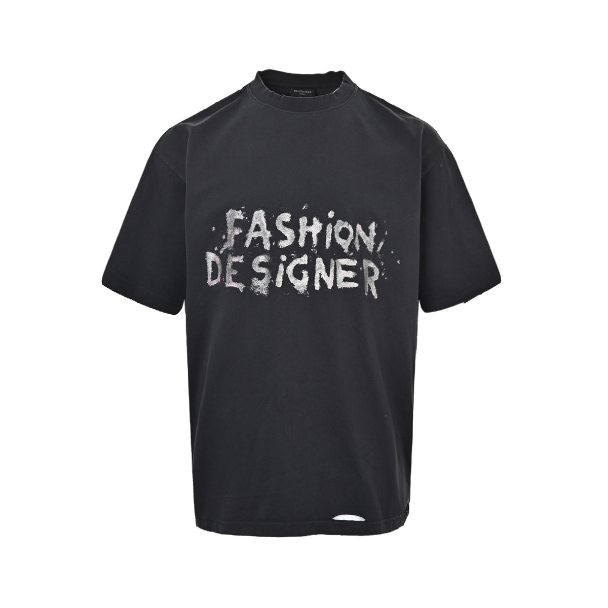 Balenciaga 25ss designer glitter printed short sleeves