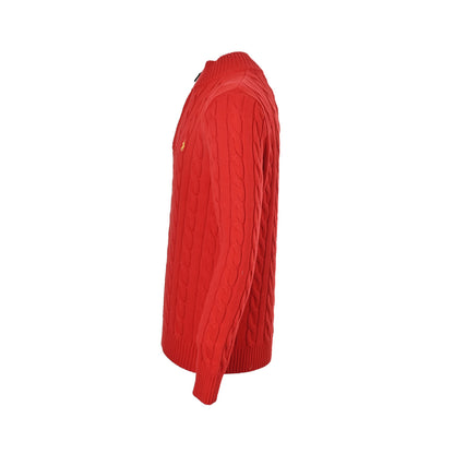 Ralph Lauren cable knitted half-zip sweater