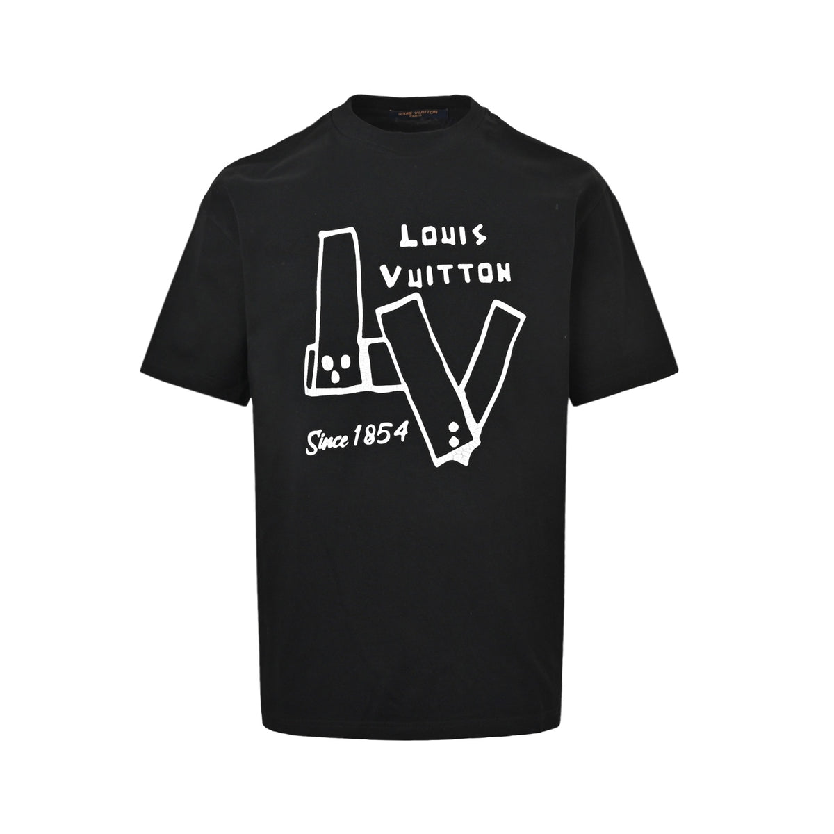 Louis Vuitton building block logo printed short sleeves