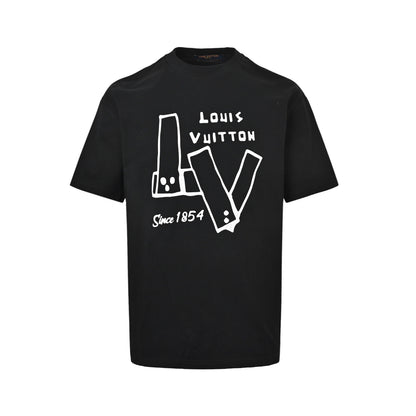 Louis Vuitton building block logo printed short sleeves