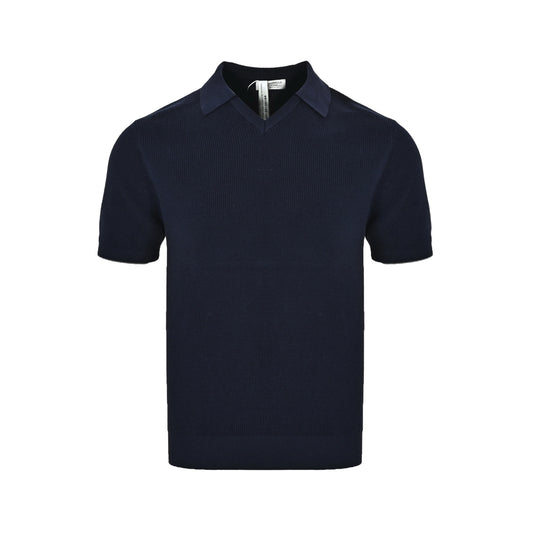 Brunello Cucinelli BC Seagull Neck Knitted Polo Short Sleeve