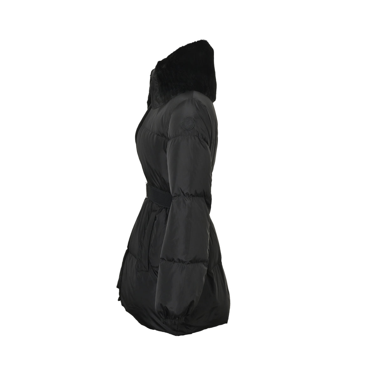 Moncler/Mask 25Fw large lapel waist mid-length down jacket