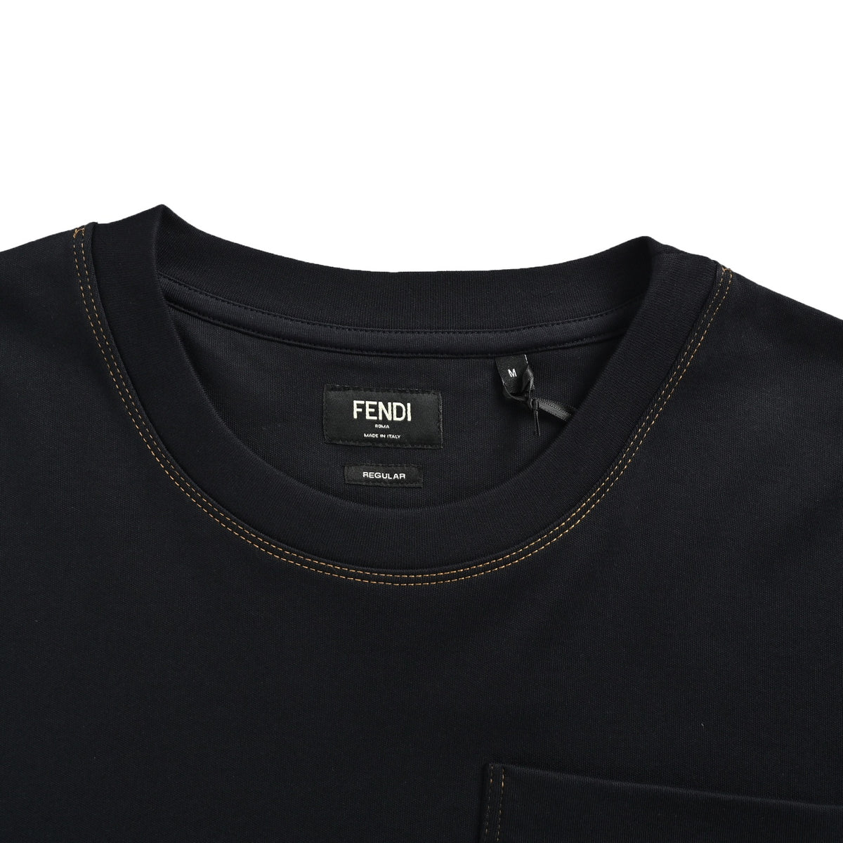 Fendi leather label pocket short sleeves