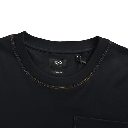 Fendi leather label pocket short sleeves