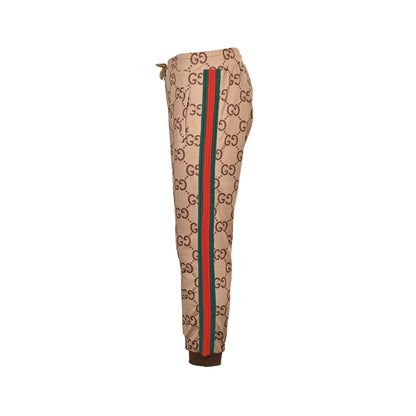 Gucci 25Fw all-over printed GG red and green webbing suit trousers
