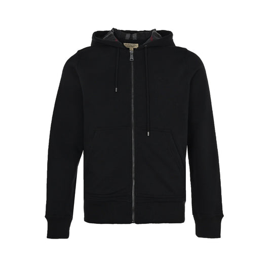 Burberry 22Fw embroidered war horse hat plaid zipper sweatshirt