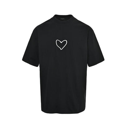 Balenciaga silicone love cursive logo short sleeves