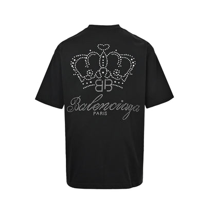 Balenciaga/Balanciaga BB crown hot diamond short sleeves
