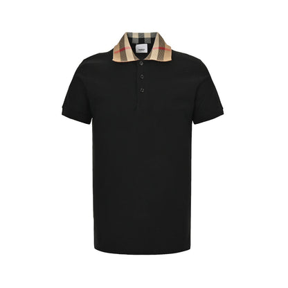 Burberry 24ss plaid collar Polo short sleeves