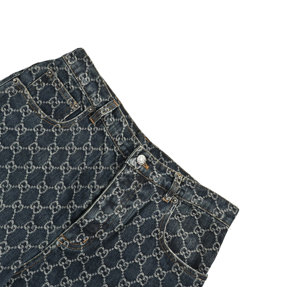 Gucci 26ss full GG jacquard suit denim shorts