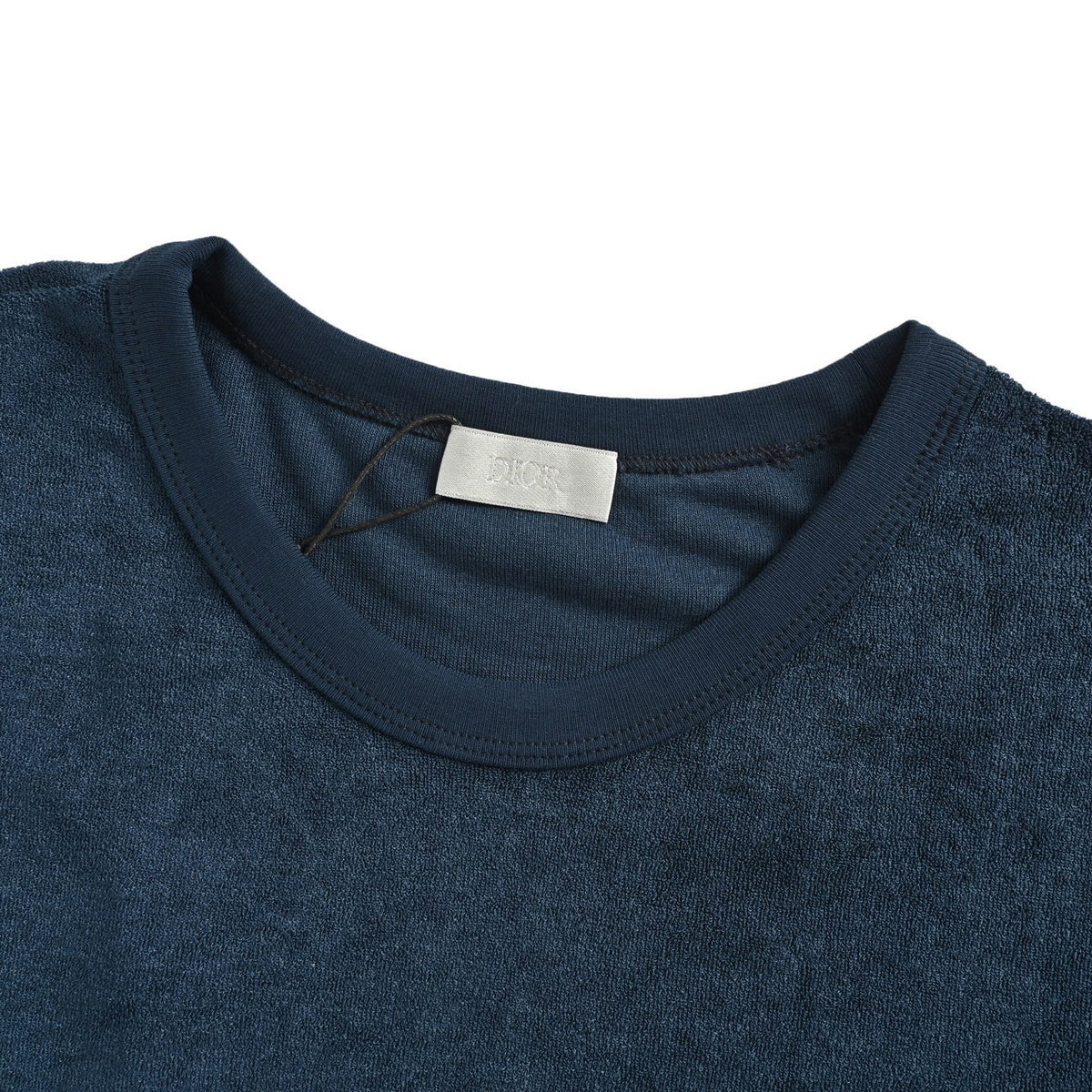 Dior 25ss terry cloth short sleeves with embroidered logo on the chest