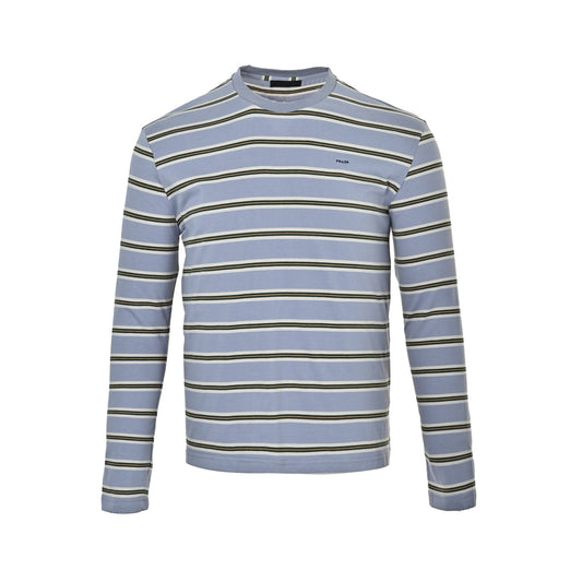 Prada lilac striped long-sleeved T-shirt