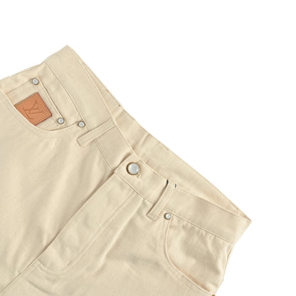 Louis Vuitton 25ss pocket leather label denim shorts