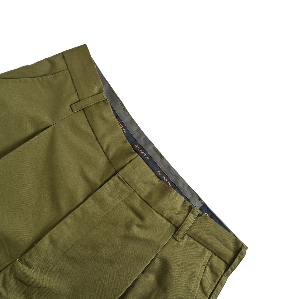 Louis Vuitton green patch pocket cargo trousers