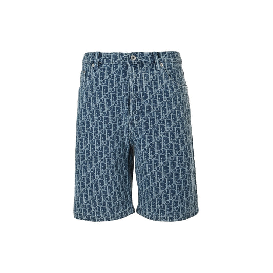 Dior all-over printed denim shorts