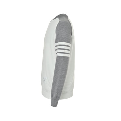 Thom Browne/Thom Brown four-bar stripe color-blocking campus knitted sweater