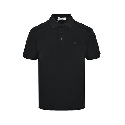 ALO letter logo small label embroidered Polo short sleeves