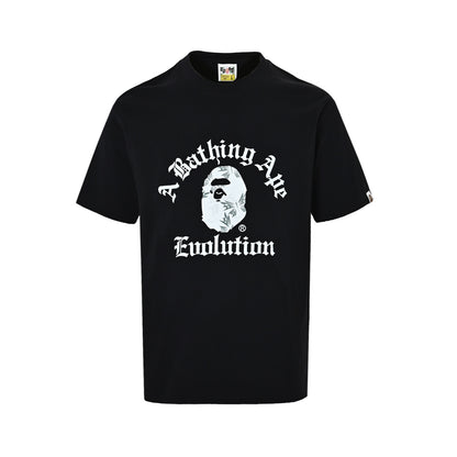 Bape EVOLUTION tour joint ape head print short sleeves