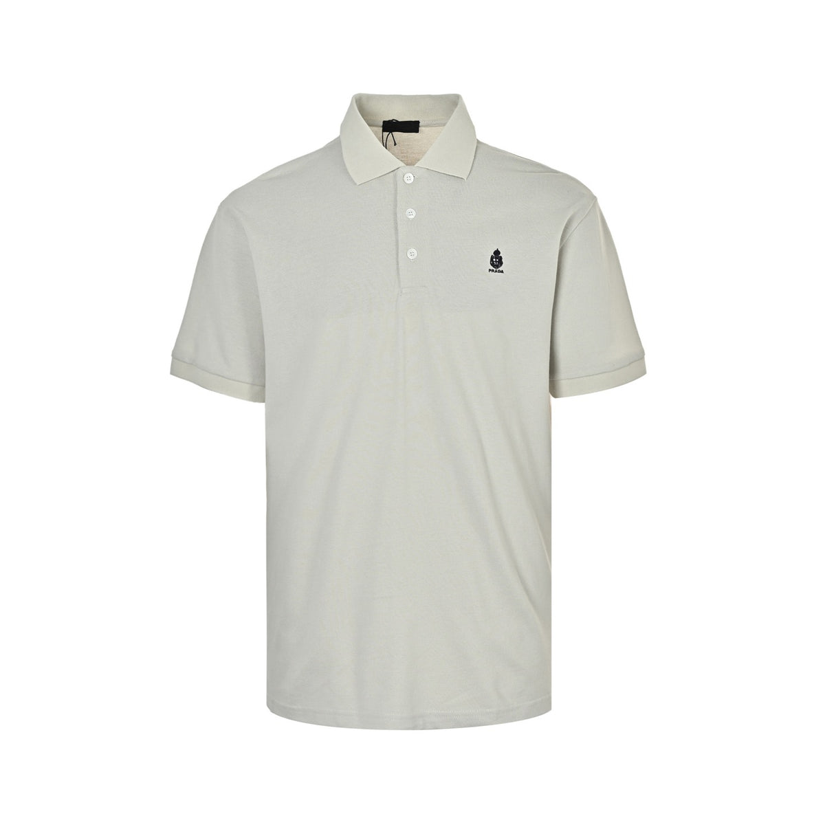Prada 26ss Polo short sleeves with embroidered chest badge and small label
