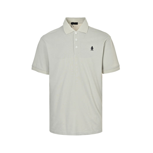 Prada 26ss Polo short sleeves with embroidered chest badge and small label
